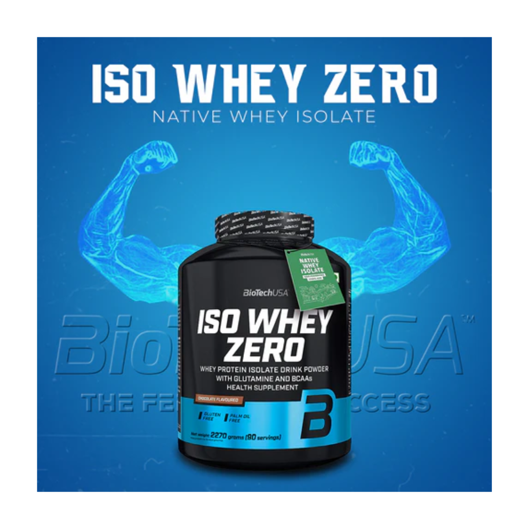 90 Servings BioTechUSA ISO Whey Zero 2.27Kg Chocolate flavor 25g Protein Per Scoop - Image 2