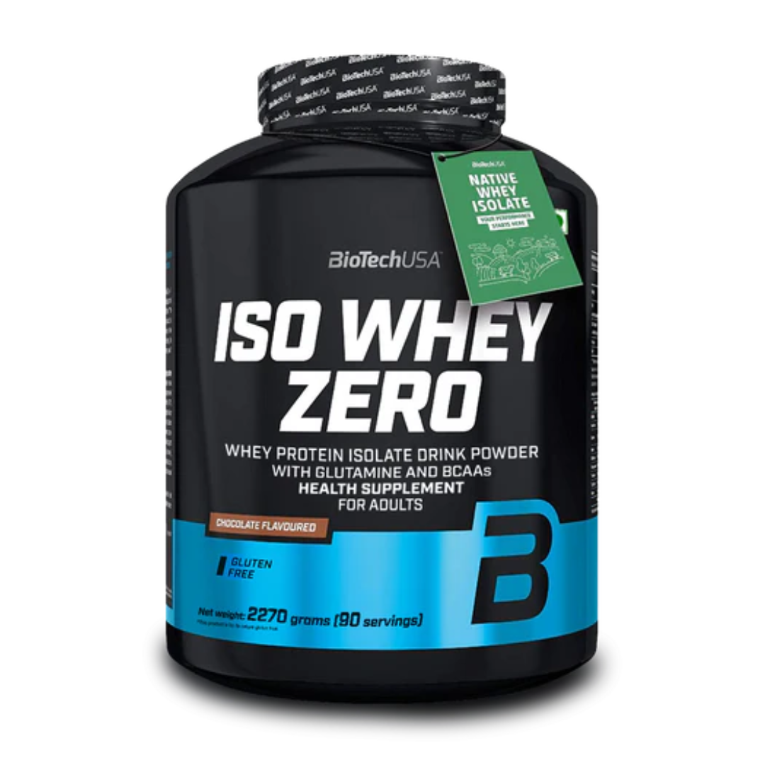 90 Servings BioTechUSA ISO Whey Zero 2.27Kg Chocolate flavor 25g Protein Per Scoop